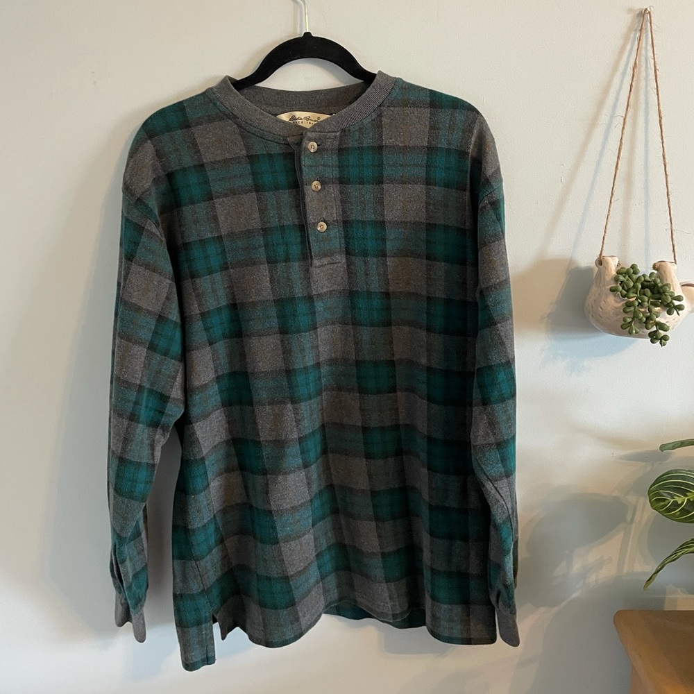 Vintage Eddie Bauer plaid long sleeve shirt